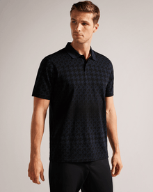 Men | Jacquard Houndstooth Polo | Navy
