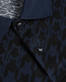 Men | Jacquard Houndstooth Polo | Navy