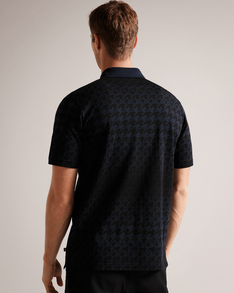 Men | Jacquard Houndstooth Polo | Navy