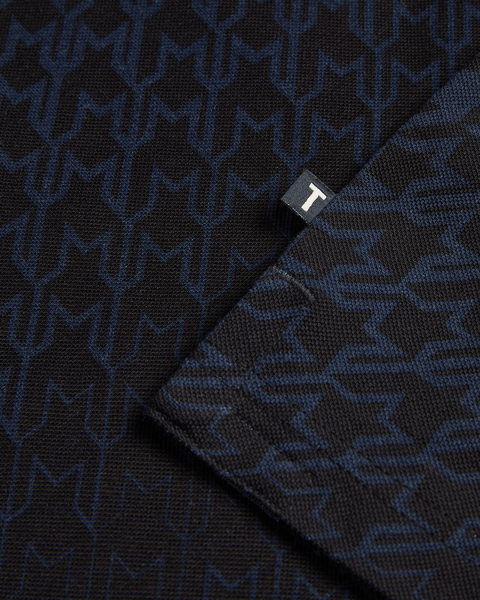 Men | Jacquard Houndstooth Polo | Navy