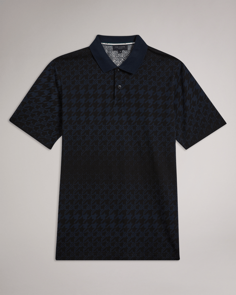 Men | Jacquard Houndstooth Polo | Navy