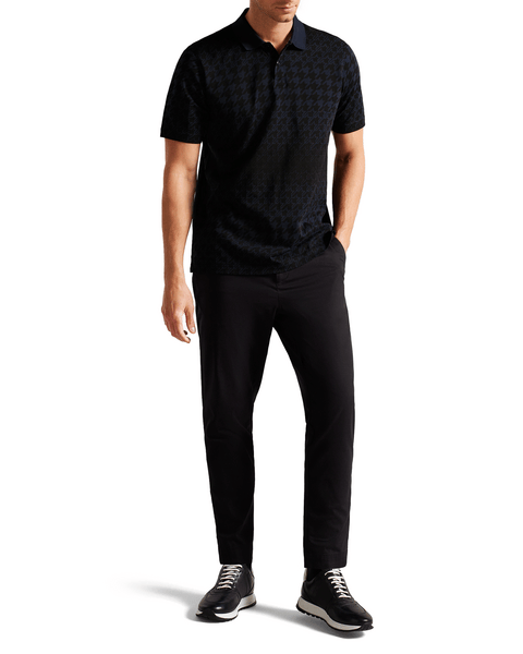 Men | Jacquard Houndstooth Polo | Navy