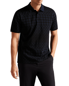 Men | Jacquard Houndstooth Polo | Navy