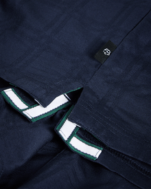 Men | Check Jacquard Tipped Polo | Navy