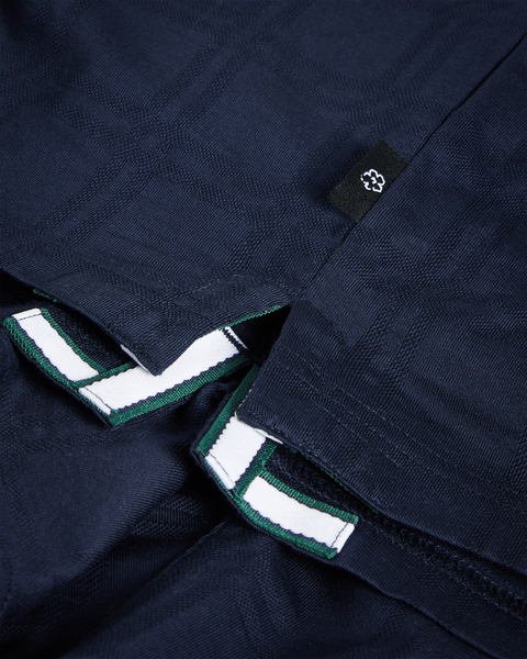 Men | Check Jacquard Tipped Polo | Navy