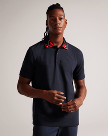 Men | Contrast Collar Polo | Navy