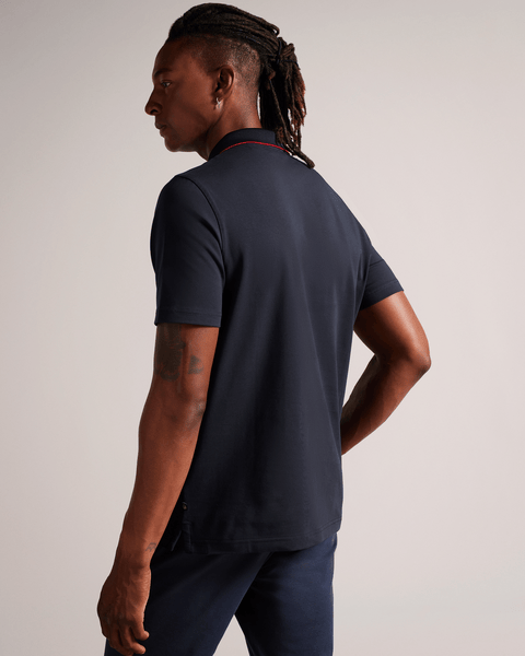 Men | Contrast Collar Polo | Navy