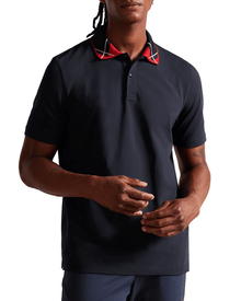 Men | Contrast Collar Polo | Navy