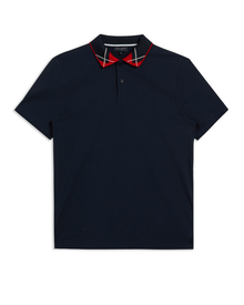 Men | Contrast Collar Polo | Navy