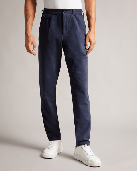 Men | Chunky V Neck Knit | Navy