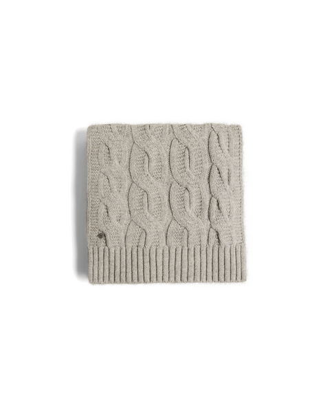 Men | Cable Knit Scarf | Medium Grey