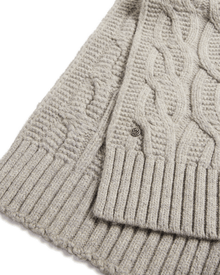 Men | Cable Knit Scarf | Medium Grey