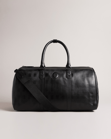 Men | Embossed Check Duffe Bag | Black