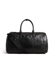 Men | Embossed Check Duffe Bag | Black