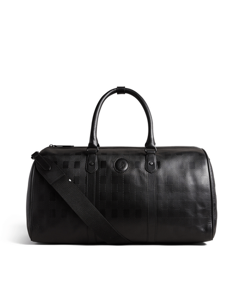 Men | Embossed Check Duffe Bag | Black