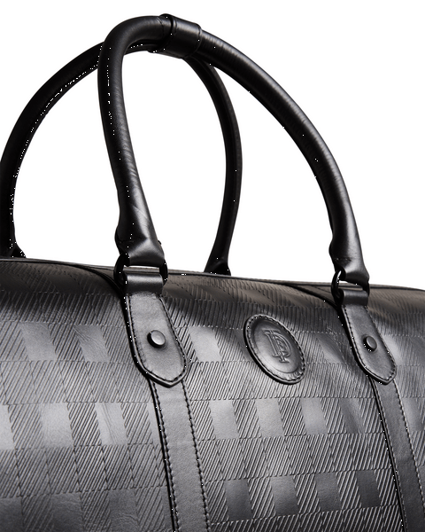 Men | Embossed Check Duffe Bag | Black