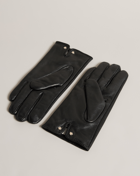 Men | Leather Stitch Gloves | Black