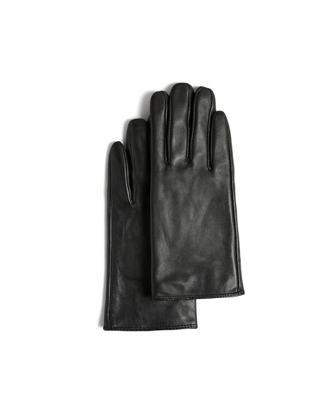 Men | Leather Stitch Gloves | Black