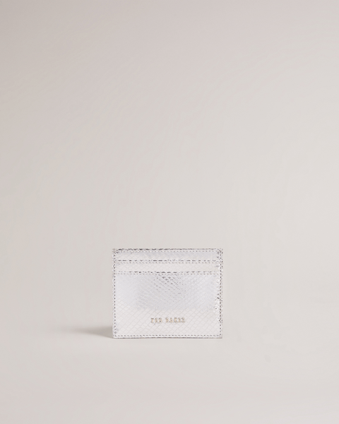 Men | Imitation Snake Card Hold | Silver