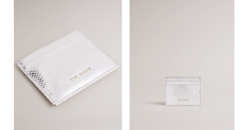 Men | Imitation Snake Card Hold | Silver