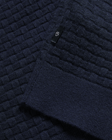 Men | Basket Stitch Crew Knit | Navy