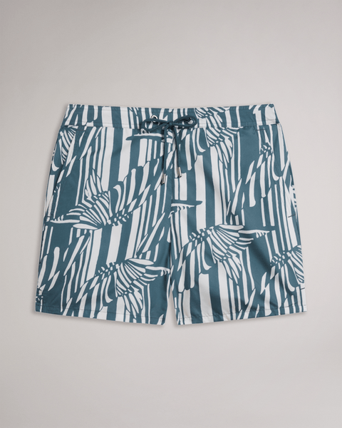 Men | Butterfly Striped Printed | Blue Red White