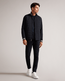 Men | Hybrid Quilted Zip Jacket | Navy