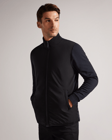 Men | Hybrid Quilted Zip Jacket | Navy