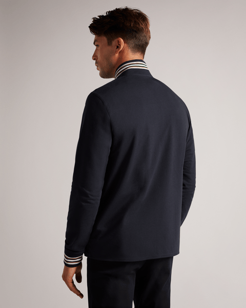 Men | Hybrid Quilted Zip Jacket | Navy
