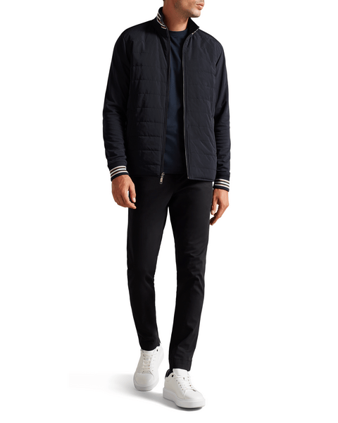 Men | Hybrid Quilted Zip Jacket | Navy