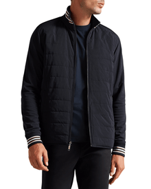 Men | Hybrid Quilted Zip Jacket | Navy