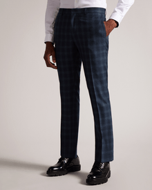 Men | Check Suit Trouser | Navy