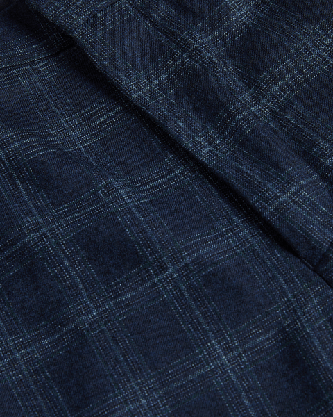 Men | Check Suit Trouser | Navy