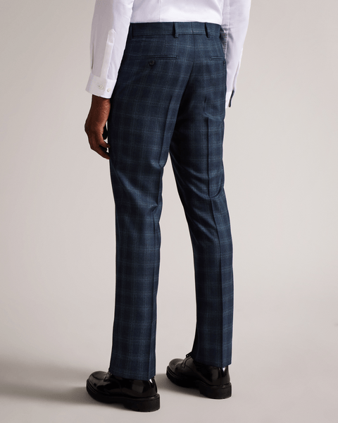 Men | Check Suit Trouser | Navy