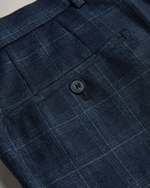 Men | Check Suit Trouser | Navy