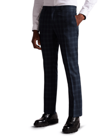 Men | Check Suit Trouser | Navy