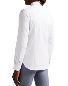 Men | Long Sleeve Patterned Slim Fit Shi | White Multi