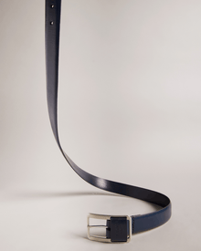 Men | Centre Bar Buckle Belt | Navy