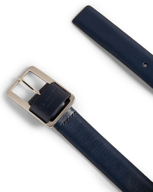 Men | Centre Bar Buckle Belt | Navy