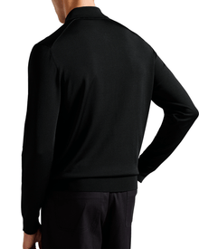 Men | Long Sleeve Regular Half Zip Rayon | Black