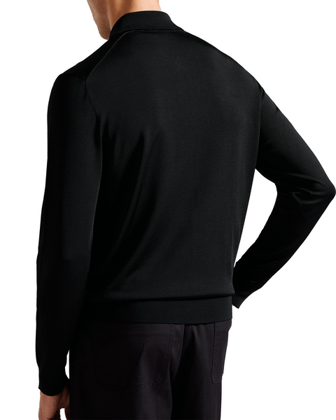 Men | Long Sleeve Regular Half Zip Rayon | Black