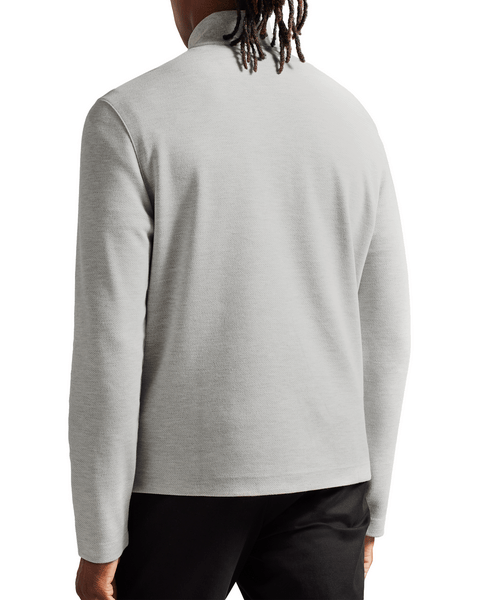 Men | Long Sleeve Half Zip | Light Pastel Grey