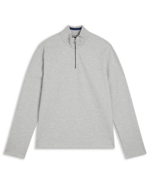 Men | Long Sleeve Half Zip | Light Pastel Grey