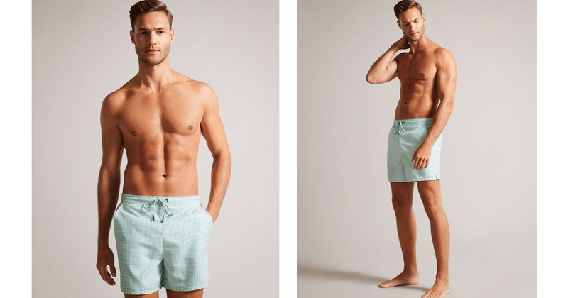 Men | Geometric Swimshort | Moss Green