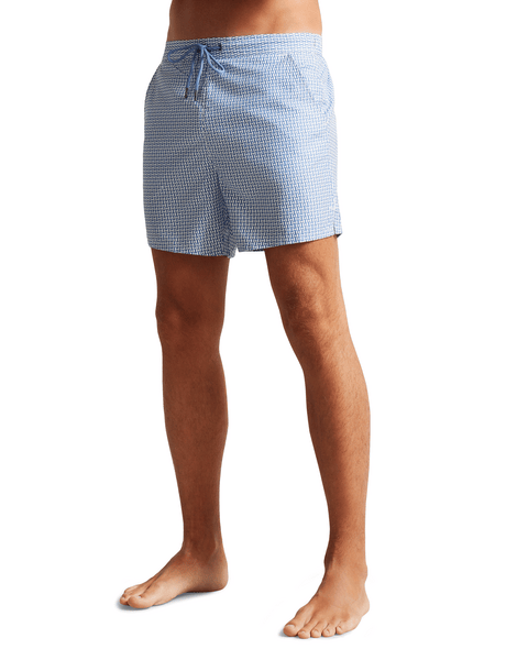 Men | Geometric Swimshort | Blue Pink