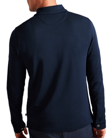 Men | Long Sleeve Regular Soft Touch Pol | Navy Grey