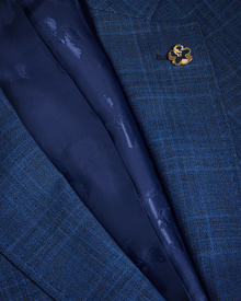 Men | Check Suit Jacket | Navy