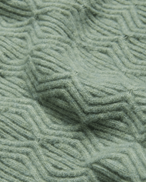 Men | Long Sleeve Textured Cable Crew Ne | Sage