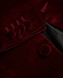 Men | Cotton Velvet Blazer | Medium Brown