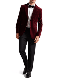 Men | Cotton Velvet Blazer | Medium Brown